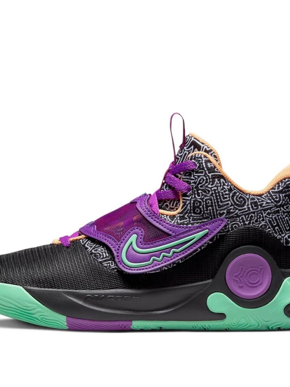 Nike KD Trey 5 dd9358-013 Low-Top Sneaker in Black, Purple & Teal